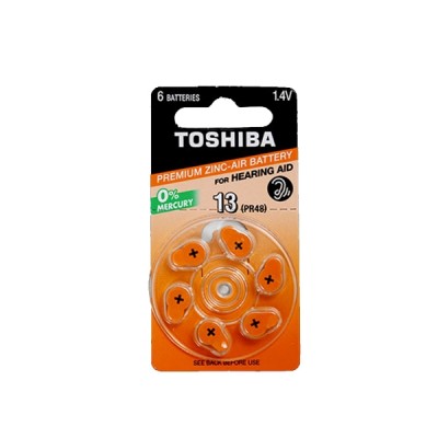 Μπαταρίες ακουστικών Βαρηκοΐας 1,4V PR48 13 blister 6 τεμ. Toshiba