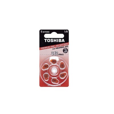 Μπαταρίες ακουστικών Βαρηκοΐας 1,4V PR41 312 blister 6 τεμ. Toshiba