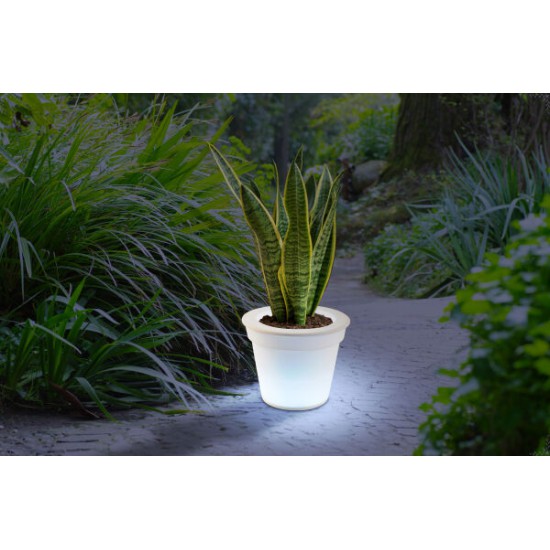 Ηλιακό Φωτιστικό Κήπου Γλάστρα IP44 Led 4500Κ 4x0.06W Φ17cm