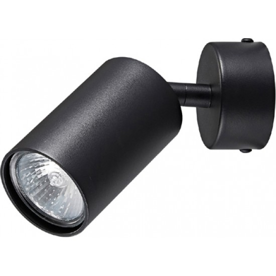 Σποτ αλουμινίου τοίχου 1xGU10 max 35W μαύρο VK/03093WA/B