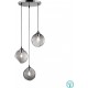 Φωτιστικό κρεμαστό  3xE27 χρώμιο/φιμέ γυαλί  CLOONEY TRIO LIGHTING