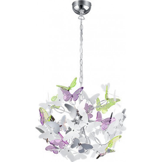 Φωτιστικό παιδικό κρεμαστό 4xG9 Φ50cm BUTTERFLY TRIO LIGHTING