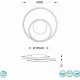 Φωτιστικό Οροφής LED 22W 3000K 2200lm Switch Dimmer χρυσό σκουριά ZIBAL