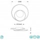 Φωτιστικό Οροφής LED 22W 3000K 2200lm Switch Dimmer τιτάνιο ZIBAL