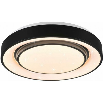 Φωτιστικό Οροφής Φ38cm μαύρο SMD LED 18W 3000-5000K 1500lm  MONA 
