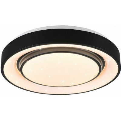 Φωτιστικό Οροφής Φ38cm μαύρο SMD LED 18W 3000-5000K 1500lm  MONA 