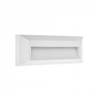 Απλίκα Εξωτερικού Χώρου Πλαστικό 2.5W LED 3000Κ (μισό) Λευκό