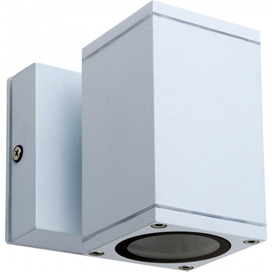 Φωτιστικό Αλουμινίου Τοίχου IP54 GU10 60x108mm Λευκό 