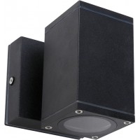 Φωτιστικό Αλουμινίου Τοίχου IP54 GU10 60x108mm Μαύρο VK/1067/B