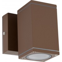 Φωτιστικό Αλουμινίου Τοίχου IP54 GU10 60x108mm Καφέ VK/01067/BR