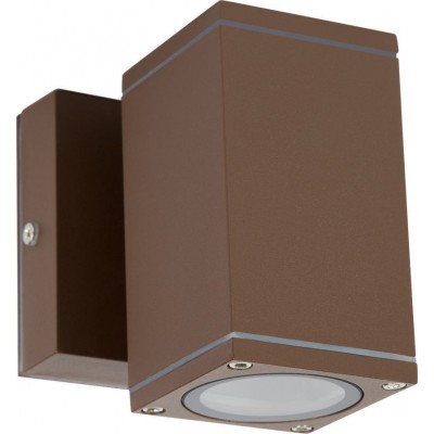 Φωτιστικό Αλουμινίου Τοίχου IP54 GU10 60x108mm Καφέ VK/01067/BR