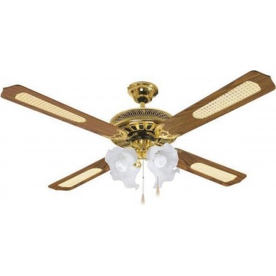 ΑΝΕΜΙΣΤΗΡΑΣ ΟΡΟΦΗΣ ΜΕ 4xE27 ΚΑΦΕ ΧΡΥΣΟ Φ130 70W 