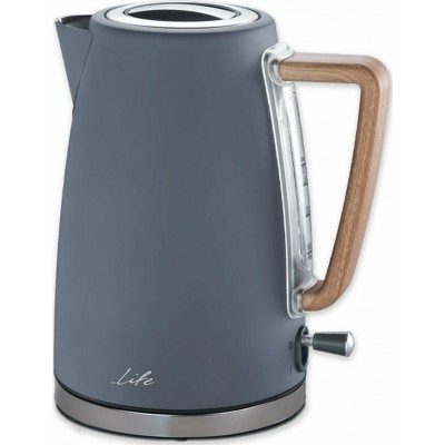 Premium design βραστήρας 1.7L, 2200W, σε γκρι χρώμα LIFE RITZ Grey