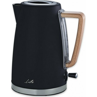Premium design βραστήρας 1.7L, 2200W, σε μαύρο χρώμα LIFE RITZ Black
