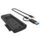 Docking Station για σκληρούς δίσκους SATA HDD/SSD 2.5" & 3.5" και M.2 NVMe με σύνδεση USB 3.2 Gen 2x1 και καλώδιο USB Type-C με αντάπτορα για USB Type-A CY BOX IB-180MS-C31