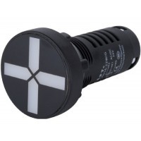 ΕΝΔ.ΛΥΧΝΙΑ Φ22 LED ΣΤΑΥΡΟΣ (ΚΟΚ-ΠΡΑΣ) 230V ND16-22W/G (ΣΤΡΟΓΓΥΛΟ)