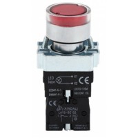 ΜΠΟΥΤΟΝ Φ22 ΜΕΤΑΛ. ΚΟΚΚΙΝΟ ΦΩΤ 230V. LAY5-BW3462