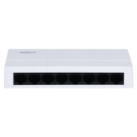 8-Port Unmanaged Gigabit Switch 10/100/1000, σε λευκό χρώμα.