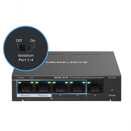 5-Port Gigabit desktop switch με 4 θύρες PoE+