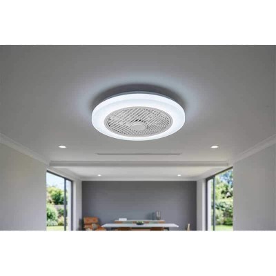 ΑΝΕΜΙΣΤΗΡΑΣ ΟΡΟΦΗΣ “FADO” ΛΕΥΚΟΣ 12″ 25W DC (ΠΛΑΙΣΙΟ Φ50)+REMOTE+BLUETOOTH+40W LED 3 CCT DIM