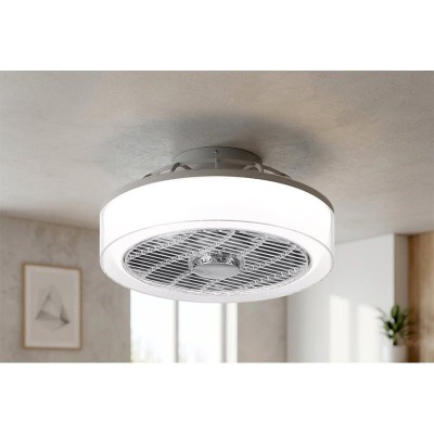 ΑΝΕΜΙΣΤΗΡΑΣ ΟΡΟΦΗΣ “SYLVIA” ΓΚΡΙ 12″ 25W DC (ΠΛΑΙΣΙΟ Φ40)+REMOTE+BLUETOOTH+40W LED 3 CCT DIM