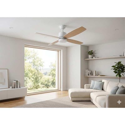 ΑΝΕΜΙΣΤΗΡΑΣ”SIMONE DC” ΛΕΥΚΟΣ-ΞΥΛΟ 48″ 35W DC REMOTE + 18W LED LIGHT 3 CCT