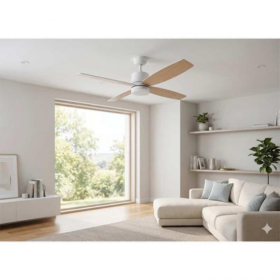 ΑΝΕΜΙΣΤΗΡΑΣ”SIMONE DC” ΛΕΥΚΟΣ-ΞΥΛΟ 48″ 35W DC REMOTE + 18W LED LIGHT 3 CCT