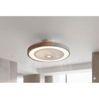 ΑΝΕΜΙΣΤΗΡΑΣ “WOODY PLUS” ΓΚΡΙ/ΞΥΛΟ 25W DC (ΠΛΑΙΣΙΟ Φ50)+REMOTE+BLUETOOTH+40W LED 3 CCT DIM