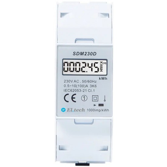 ΜΕΤΡ. ΕΝΕΡΓ. ΨΗΦ. 1Φ 100Α 240V SDM-230D