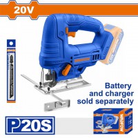 WADFOW ΣΕΓΑ ΜΠΑΤ. Li-ion 20V ΧΩΡΙΣ ΜΠΑΤΑΡΙΑ & ΦΟΡΤΙΣΤΗ