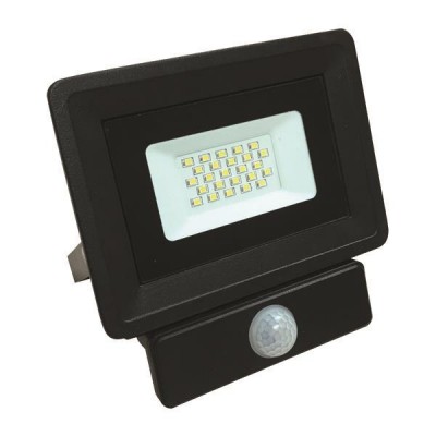 ΠΡΟΒΟΛΕΑΣ LED SMD ΜΕ ΑΝΙΧΝΕΥΤΗ ΚΙΝΗΣΗΣ PLUS 20W ΜΑΥΡΟΣ IP65 6500K 147-69453