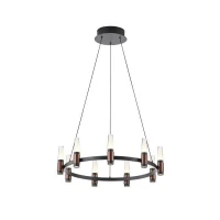 ΦΩΤΙΣΤΙΚΟ ΚΡΕΜΑΣΤΟ ΑΛΟΥΜΙΝΙΟ LED 43W 3000K 4300Lm Φ630XΗ1500mm ΜΑΥΡΟ-ΚΑΦΕ  ARTE ILLUMINA VELAS