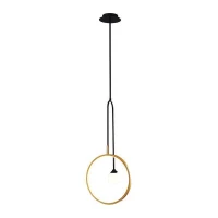 ΦΩΤΙΣΤΙΚΟ ΚΡΕΜΑΣΤΟ ΜΟΝΟΦΩΤΟ LED 5W+G9*1  ΜΑΥΡΟ&ΧΡΥΣΟ Φ30*H120CM 3 CCT ARTE ILLUMINA SATURN
