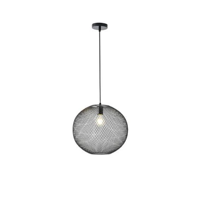 ΦΩΤΙΣΤΙΚΟ ΚΡΕΜΑΣΤΟ ΜΕΤΑΛΛΟ 1XE27  MAX 40W 250X250X1280mm ΜΑΥΡΟ ARTE ILLUMINA MESH