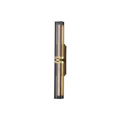 ΑΠΛΙΚΑ TOIXOY ΑΛΟΥΜΙΝΙΟΥ LED 13W 3000K 1300Lm 600X100mm ΜΑΥΡΟ -ΧΡΥΣΟ ARTE ILLUMINA LUIS
