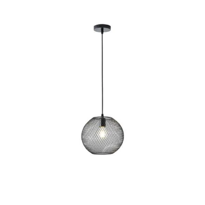 ΦΩΤΙΣΤΙΚΟ ΚΡΕΜΑΣΤΟ ΜΕΤΑΛΛΟ 1XE27  MAX 40W 350X350Χ1360mm ΜΑΥΡΟ ARTE ILLUMINA MESH