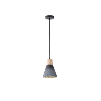 ΦΩΤΙΣΤΙΚΟ ΚΡΕΜΑΣΤΟ RUBBER WOOD&ΤΣΙΜΕΝΤΟ 1XE27 MAX 15W 160X160X220mm ΜΑΥΡΟ ARTE ILLUMINA GESSO