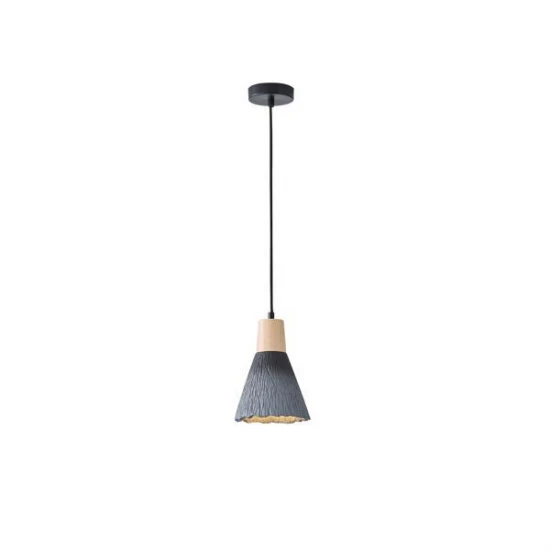 ΦΩΤΙΣΤΙΚΟ ΚΡΕΜΑΣΤΟ RUBBER WOOD&ΤΣΙΜΕΝΤΟ 1XE27 MAX 15W 160X160X220mm ΜΑΥΡΟ ARTE ILLUMINA GESSO