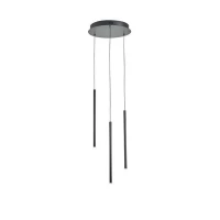 ΦΩΤΙΣΤΙΚΟ ΚΡΕΜΑΣΤΟ ΑΛΟΥΜΙΝΙΟ LED 6W 3000K 600Lm Φ300X1500mm ΜΑΥΡΟ ARTE ILLUMINA CASCADE