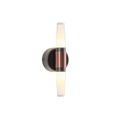 ΑΠΛΙΚΑ TOIXOY ΑΛΟΥΜΙΝΙΟΥ LED 6W 3000K 600Lm Φ80X240mm ΜΑΥΡΟ-ΧΡΥΣΟ  ARTE ILLUMINA VELAS