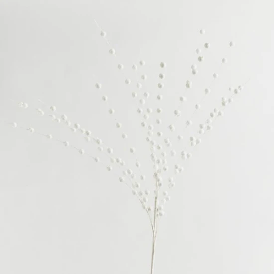 ΚΛΑΔΙ, ΛΕΥΚΟ, ΜΕ ΓΚΛΙΤΕΡ ΠΕΡΛΕΣ, 150cm