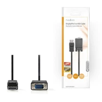 Καλώδιο εικόνας DisplayPort αρσ. - VGA αρσ., 2.00m NEDIS CCGP37301BK20 