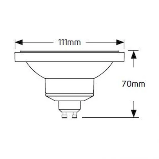 Λάμπα LED AR111 12W GU10 4000K 900lm 24° - L111-GU10-24C