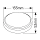 Απλίκα LED 12W 3000K 850lm Φ155 IP54 - LBL21W12