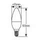 Λάμπα LED Κερί C35 2.5W E14 4000K 250lm - LCCE143E