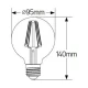 Λάμπα LED Γλόμπος Filament G95 5W E27 4000K 600lm - LFGNC275