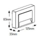 Απλίκα LED 1.2W 3000K 110lm 125x83 IP54 λευκό - LOWP12583WW