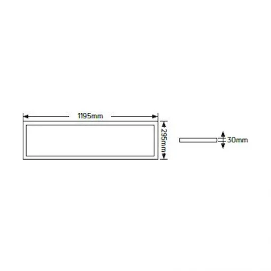 LED Panel Avra 120x30 40W 4000K 4000lm UGR<19 - LP13BLC5.UGR GEYER