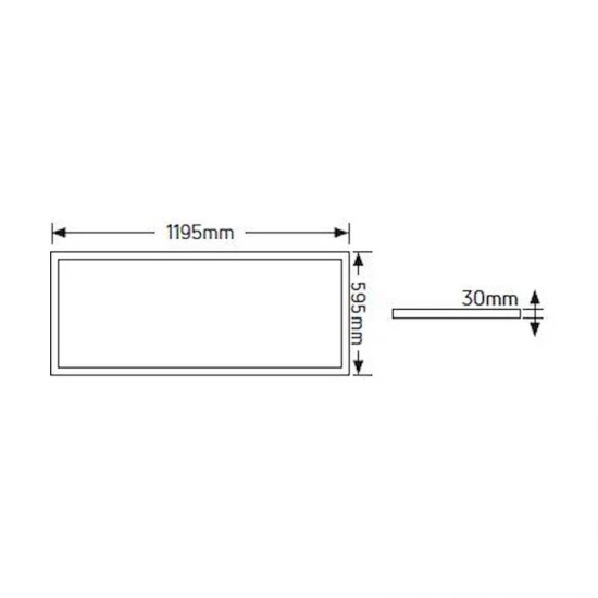 LED Panel Avra 120x60 60W 4000K 6000lm UGR<19 - LP16BLC5.UGR GEYER