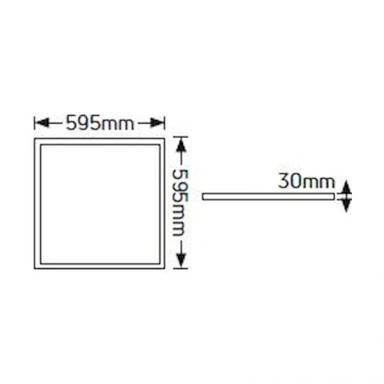 LED Panel Lithos 60x60 60W 4000K 6600lm UGR<19 - LP66G66C GEYER